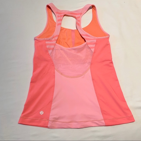 Lululemon Light Pink and Orange Workout Tank - Picture 2 of 4